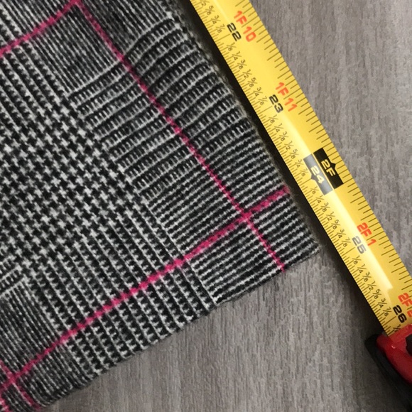 J Crew Glen Plaid Topcoat Wool Black Ivory Plum Size 4 - Picture 16 of 16